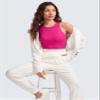 CRZ YOGA High Crewneck Racerback Tank Tops for Womens Stretchy Fitted Workout Casual Sleeveless Tight Shirts Granita Pink X-Small view 3