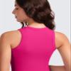 CRZ YOGA High Crewneck Racerback Tank Tops for Womens Stretchy Fitted Workout Casual Sleeveless Tight Shirts Granita Pink X-Small view 4