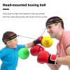 clinmday Boxing Ball Set with Headband Adjustable,Lightweight Portable Punching Speed Boxing Ball to Improve Speed and Hand-Eye Coordination for Men, Kids Boxing Equipment A view 2
