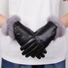 BKEKM Thermal Glove Leather Cycling Gloves Sheepskin Winter Gloves Touch Screen Mittens Gloves for Women Outdoor Warm Gloves view 2