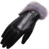 BKEKM Thermal Glove Leather Cycling Gloves Sheepskin Winter Gloves Touch Screen Mittens Gloves for Women Outdoor Warm Gloves view 4