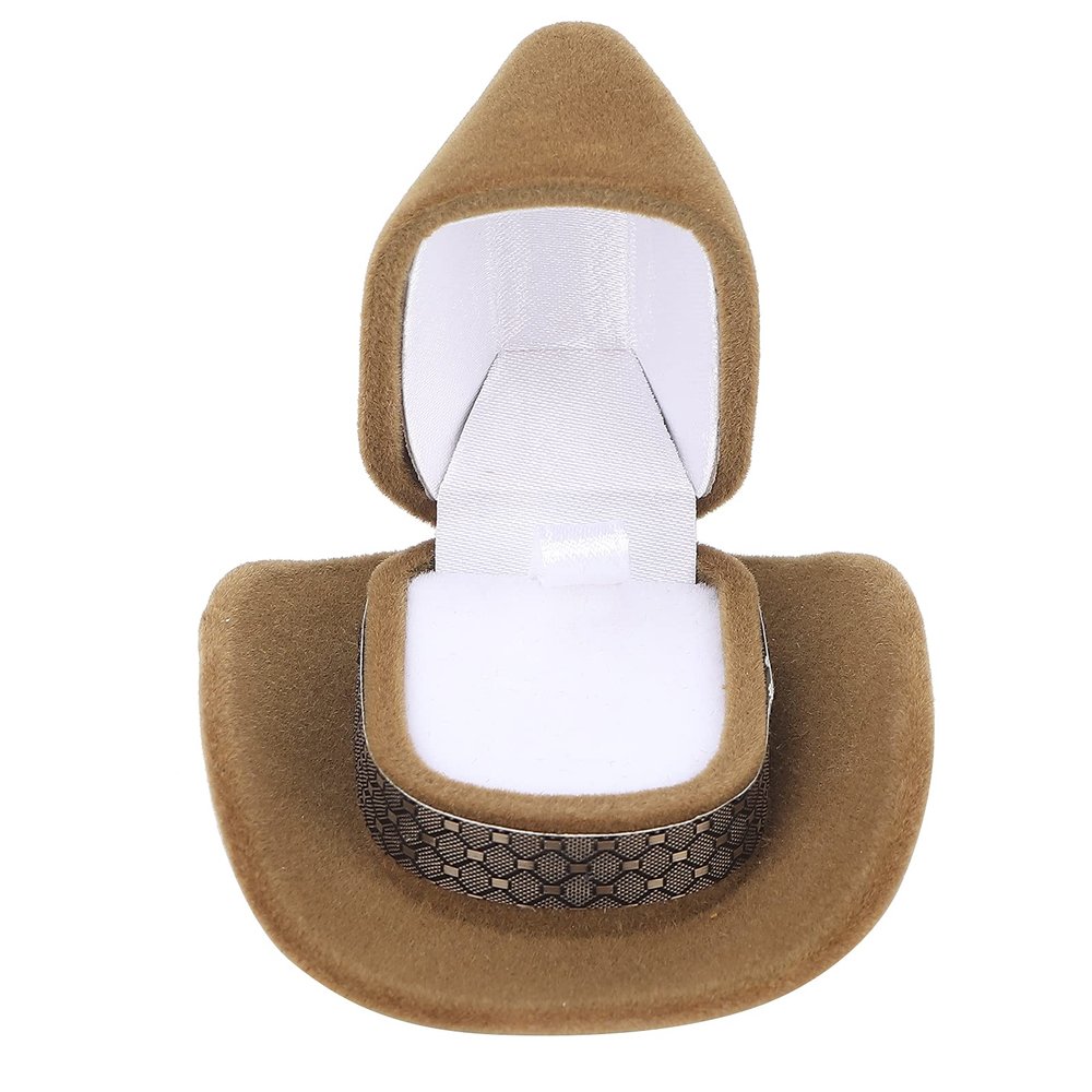 Jewelry Storage Case, Portable Hat Shaped Jewelry Box Hoop Necklace Travel Storage Box Earrings Gift Boxes, Women Jewellery Box, Funny Cowboy hat Hoop Storage Earrings Gift Boxes for Present