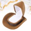 Jewelry Storage Case, Portable Hat Shaped Jewelry Box Hoop Necklace Travel Storage Box Earrings Gift Boxes, Women Jewellery Box, Funny Cowboy hat Hoop Storage Earrings Gift Boxes for Present view 3