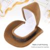 Jewelry Storage Case, Portable Hat Shaped Jewelry Box Hoop Necklace Travel Storage Box Earrings Gift Boxes, Women Jewellery Box, Funny Cowboy hat Hoop Storage Earrings Gift Boxes for Present view 4