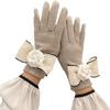 BKEKM Mittens Gloves 1 Pair Winter Gloves Bowknot Flower Outdoor Warm Gloves Screen Touch Ski Gloves Full Finger Thermal Glove view 1