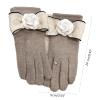 BKEKM Mittens Gloves 1 Pair Winter Gloves Bowknot Flower Outdoor Warm Gloves Screen Touch Ski Gloves Full Finger Thermal Glove view 2