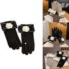 BKEKM Mittens Gloves 1 Pair Winter Gloves Bowknot Flower Outdoor Warm Gloves Screen Touch Ski Gloves Full Finger Thermal Glove view 3