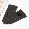BKEKM Thermal Glove Sheepskin Winter Gloves Leather Cycling Gloves Lining Straight Mittens Gloves Elegant Outdoor Warm Gloves view 3