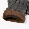 BKEKM Thermal Glove Sheepskin Winter Gloves Leather Cycling Gloves Lining Straight Mittens Gloves Elegant Outdoor Warm Gloves view 4