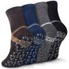 Muezna Men's Non-Slip Yoga Socks, Anti-Skid Pilates, Barre, Bikram Fitness Hospital Slipper Socks with Grips view 1