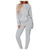 Lastesso Track Suits for Women Set Lounge Sets for Women 2 Piece Comfortable Travel Joggers Tracksuits Loose Pullover Hood Slim Fit Pants with Pockets Womens Sweatsuits 2 Piece Set Gray S view 2