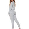 Lastesso Track Suits for Women Set Lounge Sets for Women 2 Piece Comfortable Travel Joggers Tracksuits Loose Pullover Hood Slim Fit Pants with Pockets Womens Sweatsuits 2 Piece Set Gray S view 3