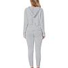 Lastesso Track Suits for Women Set Lounge Sets for Women 2 Piece Comfortable Travel Joggers Tracksuits Loose Pullover Hood Slim Fit Pants with Pockets Womens Sweatsuits 2 Piece Set Gray S view 4