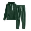 Lastesso Sweatsuit for Women Matching Lounge Set Relaxed Long Sleeve Sweatshirts 2 Piece Set Baggy Long Sweatpants Solid Loose Fit Sweatsuits Warm Lounge Sets for Women Green XL view 1