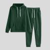 Lastesso Sweatsuit for Women Matching Lounge Set Relaxed Long Sleeve Sweatshirts 2 Piece Set Baggy Long Sweatpants Solid Loose Fit Sweatsuits Warm Lounge Sets for Women Green XL view 2