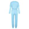 Lastesso Womens Sweatsuit Womens 2 Piece Sweatsuits Set Lightweight Loungewear Crewneck Loose Pullover Cozy Active Jogger Pants Soft Tracksuit Cozy Lounge Sets for Women 2 Piece Sky Blue M view 4