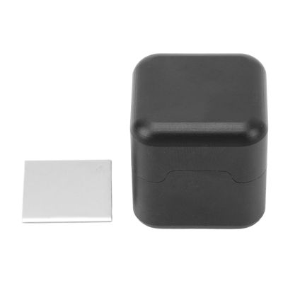 Aluminum R6 Billiard Chalk Holder, Portable Design Anodizing Process for Billiard Cue Snooker Accessory Black