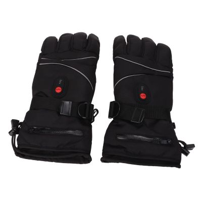 XHTLLO Heated Gloves, PU Padded Lining Touch Sensitive Waterproof Warming Gloves, Windproof Breathable Wearable Electric Heated Gloves, for Hiking