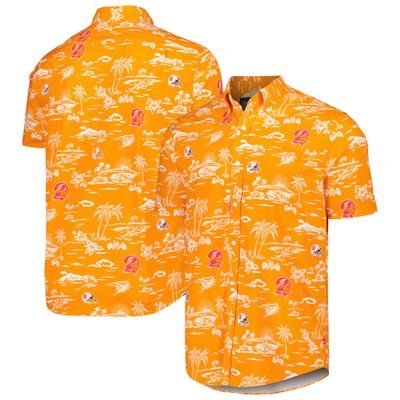 Reyn Spooner Men's Orange Tampa Bay Buccaneers Throwback Kekai-Print Button-Up Shirt, Large