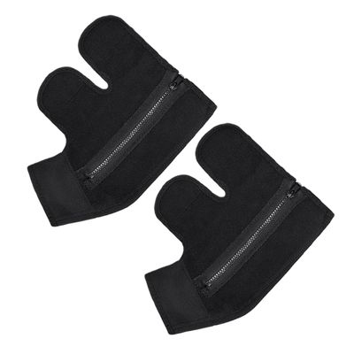 Housoutil 2pcs Adjustable Zipper Ankle Brace for Sports Compression Sleeve for Injury Recovery Joint Pain Relief Ankle Protector Socks for Men Women Black