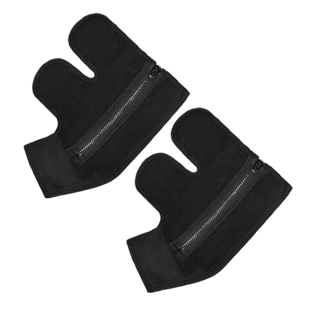 Housoutil 2pcs Adjustable Zipper Ankle Brace for Sports Compression Sleeve for Injury Recovery Joint Pain Relief Ankle Protector Socks for Men Women Black