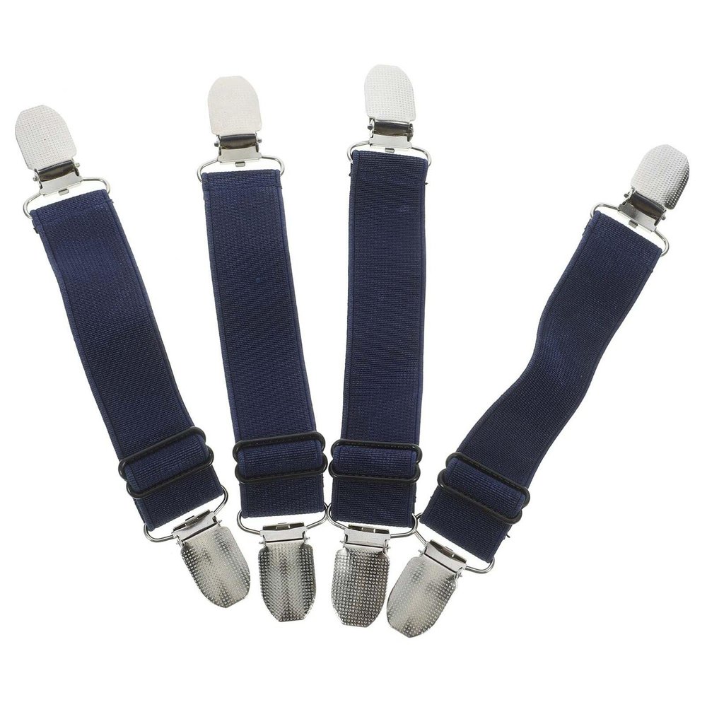 BESPORTBLE 4pcs Elastic Boot Straps Pant Clips Fabric Fasteners for Biking Blousing Straps Elastic Holders Universal Trouser Leg Fixing Clip Set