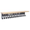 Yosoo Health Gear Award Display Shelf Medal Hanger Display, Medallero Iron Shelf, Medal Hanger With 15 Hooks, Wall Mounted Ribbon Medals Holder For Gymnastics Soccer Running Race Awards 16In Length view 3