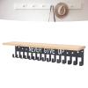 Yosoo Health Gear Award Display Shelf Medal Hanger Display, Medallero Iron Shelf, Medal Hanger With 15 Hooks, Wall Mounted Ribbon Medals Holder For Gymnastics Soccer Running Race Awards 16In Length view 4