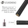 CUEDESG Carbon Fiber Pool Cue Stick Shaft 10.5mm/11.8mm/12.5mm,Low Deflection Pool Stick Shaft,Professional Cue Stick Shaft with Case(3/8-8 Teeth) (Quick Release_11.8mm) view 3