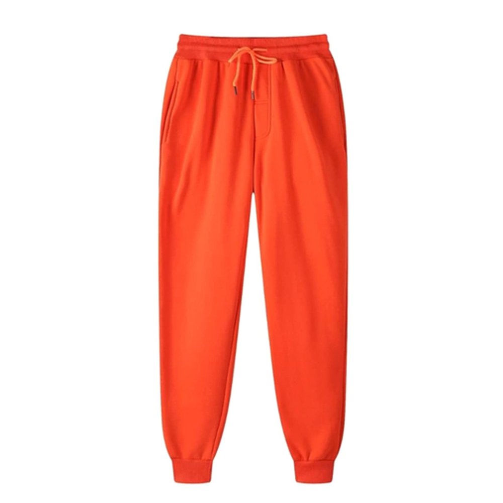 XUNRYAN Womens Casual Sweatpants with Pocket Elastic High Waist Joggers Trousers Lounge Pants for Workout Running Orange
