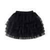 Little Girls Layered Tutu Skirt Elastic High Waist A-Line Swing Tulle Skirt Outfits Party Skirt (Black, 5-6 Years) view 1