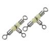 PATIKIL 3 Way Swivel 1.3x0.7 Inch, 30 Pack Cross Line T Turn Rolling Terminal Tackle with Luminous Beads for Catfish Surf Rig, Black view 1