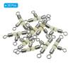 PATIKIL 3 Way Swivel 1.3x0.7 Inch, 30 Pack Cross Line T Turn Rolling Terminal Tackle with Luminous Beads for Catfish Surf Rig, Black view 3