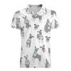 Miniature Schnauzer Pattern Men's Golf Polo-Shirt Casual Short Sleeve T-Shirt Button Down Slim Fit Tee Tops S view 4