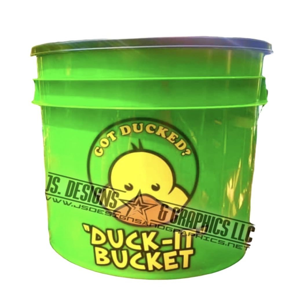 The Lime Bright Green Duck-It Bucket, Ducking Bucket, Duck Bucket, Duck it Bucket, Rubber Duck