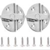 MerciL Boat Door Cabinet Hatch, 316 Stainless Steel Marine Door Latch Heavy Duty 2.16"" (55mm) Round Turn Button Twist Catch Latch Marine Hardware Accessories for Door Cabinet (2), Silver view 1