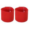 PATIKIL 9.4x2.5 Soccer Captain C Armband, 2 Pack Nylon Unisex Elastic Arm Band Adjustable for Youth Adult Team Training, Red view 1