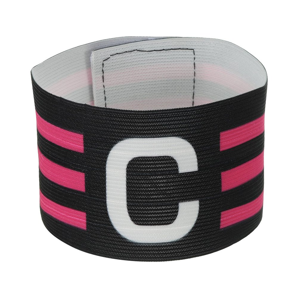 PATIKIL 12.2x2.5 Soccer Captain C Armband, Nylon Unisex Elastic Arm Badge Adjustable for Youth Adult Team Training, Black