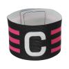 PATIKIL 12.2x2.5 Soccer Captain C Armband, Nylon Unisex Elastic Arm Badge Adjustable for Youth Adult Team Training, Black view 1