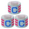 PATIKIL 12.2x2.5 Soccer Captain C Armband, 3 Pack Nylon Unisex Elastic Arm Badge Adjustable for Youth Adult Team Training, Grey view 1