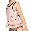 Julysand Girls One-Piece Swimsuit Dress Pink Coasy Cat Kitty Swimwear Ruffle Bow Bathing Suits for Toddler Girls wlt18G007-2y view 2