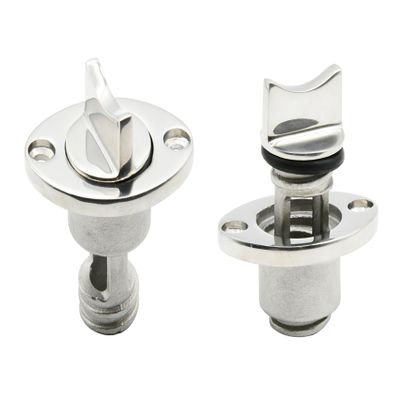 Vinland Marine Transom Drain Plug, Garboard Drain Plug 1, Round or Oval Flange 316 Stainless Steel, Boat Plug Kit, bass Tracker Boat Drain Plug, Marine Drain Plug kit, Boat Plugs 1 inch