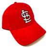 National Cap MVP Cardinals Logo Baseball St. Louis Solid Red Curved Bill Adjustable Hat view 1