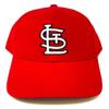 National Cap MVP Cardinals Logo Baseball St. Louis Solid Red Curved Bill Adjustable Hat view 2