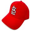 National Cap MVP Cardinals Logo Baseball St. Louis Solid Red Curved Bill Adjustable Hat view 3