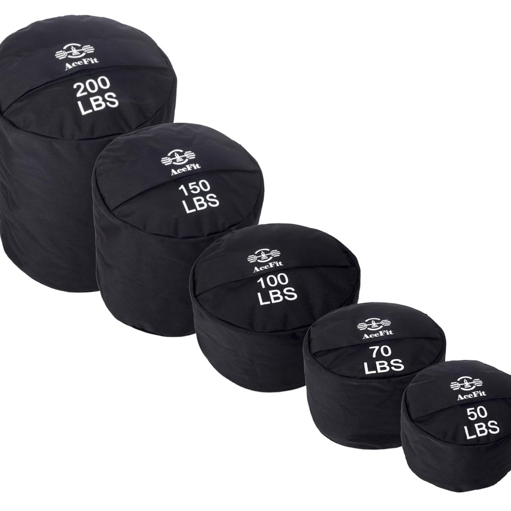 Acefit Training Sandbag for Working Out | Heavy Duty Workout Sandbags| Weights Sand Bags for Training, Exercise| Military Conditioning, Fitness, Cross-Training & Strength Training (70 LB)