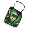 Fantasy Faerie Garden Glowing Fireflies Luna Moth Graphic Tote Bag view 2
