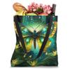 Fantasy Faerie Garden Glowing Fireflies Luna Moth Graphic Tote Bag view 4
