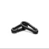 Branded Boards Black & Silver Zinc-Galvanized Heavy Duty Bushcraft Carabiner Spring Snap Clip Link Hooks 200-500lb Load 2, 6 & 12 Packs (Black-5cm-2 Pack) view 1