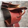 New Medium Size Saddle Bags made with Harness Leather, brown view 4